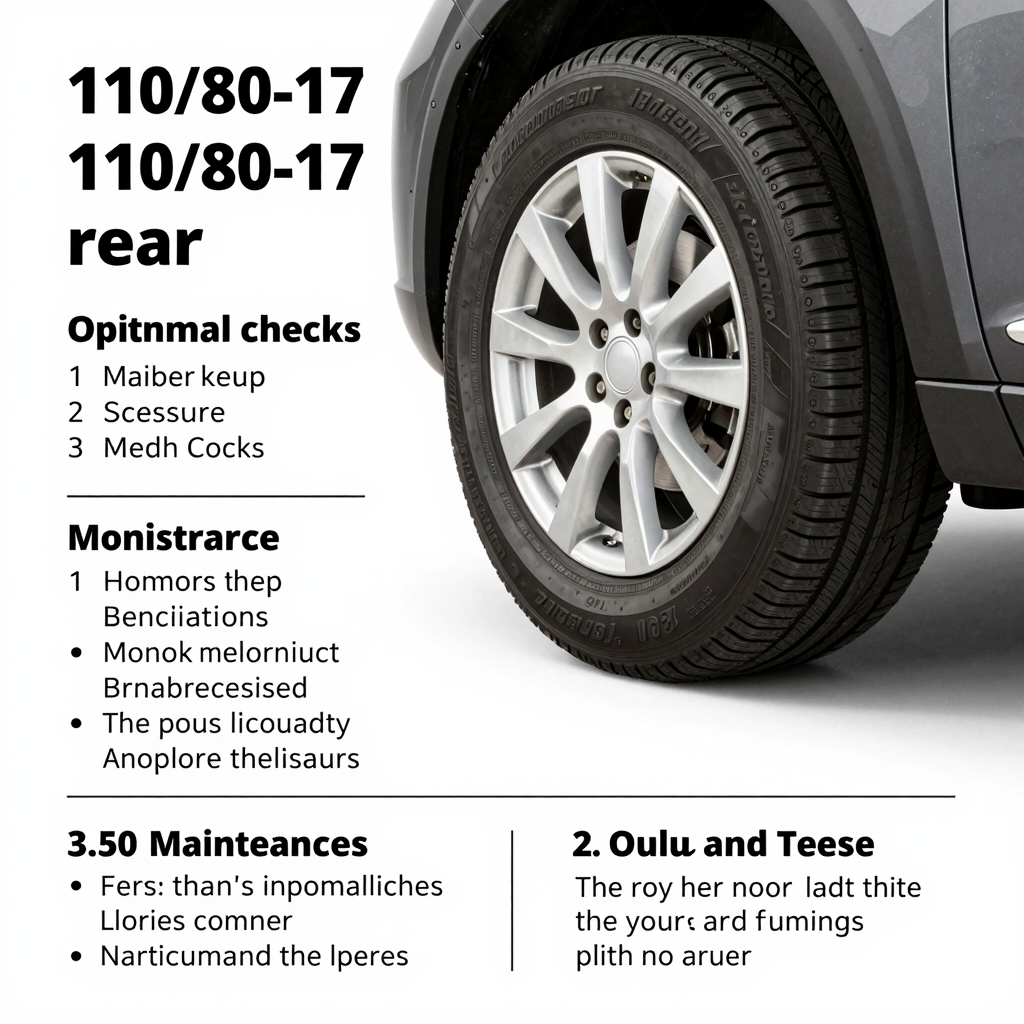 Maintenance Tips for 110/80-17 Rear Tyres