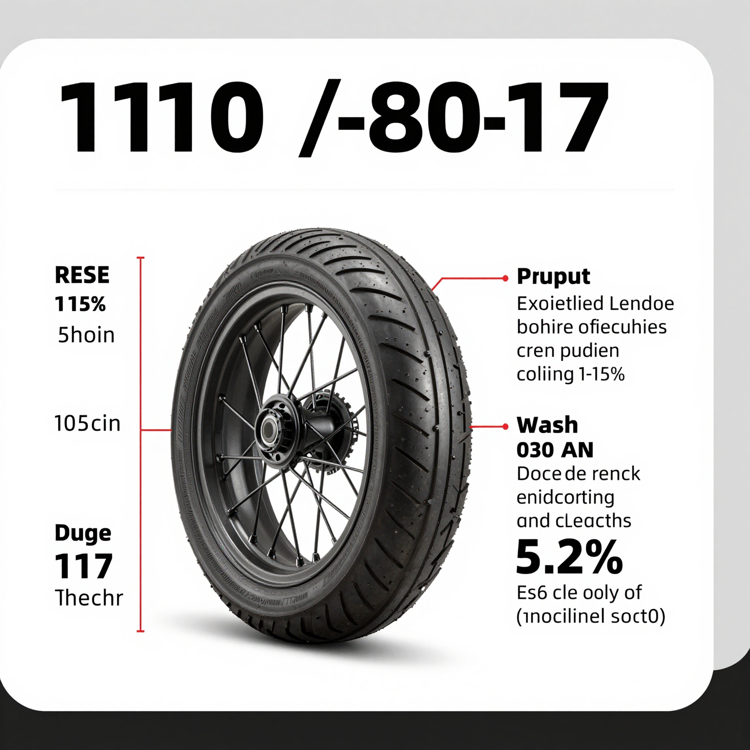 Specifications of 110/80-17 Rear Tyre
