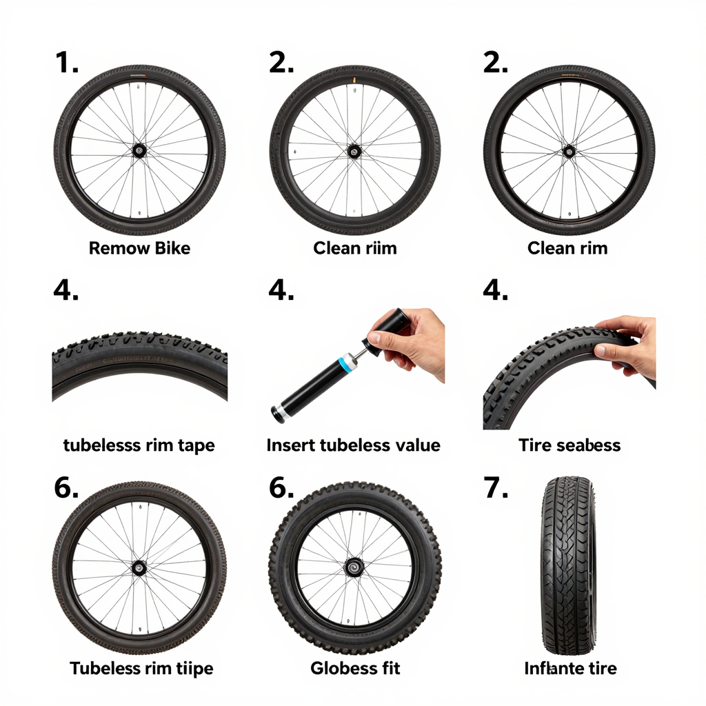 Step-by-step installation of a tubeless tire conversion kit