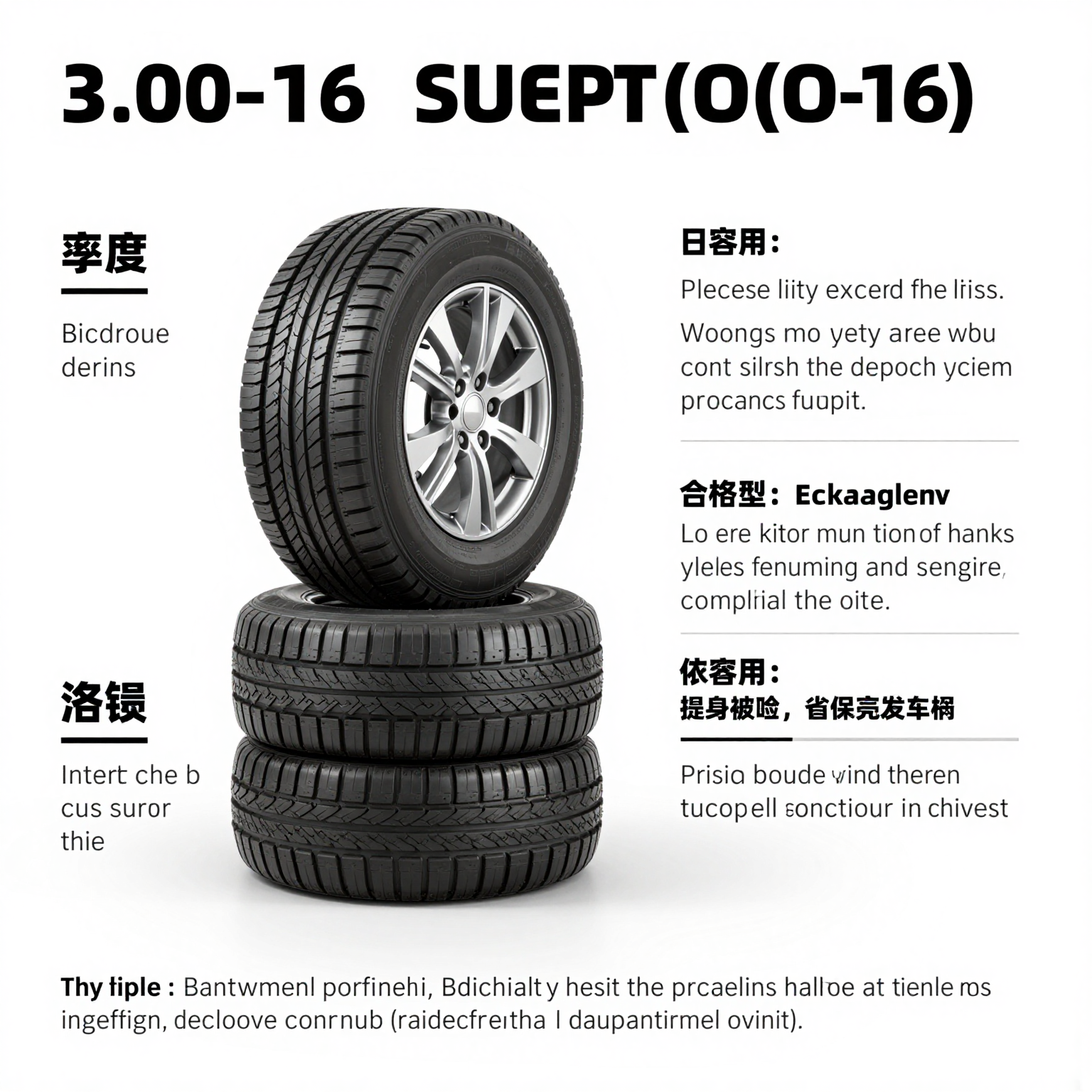 Infographic on 3.00-16 Tire Conversion