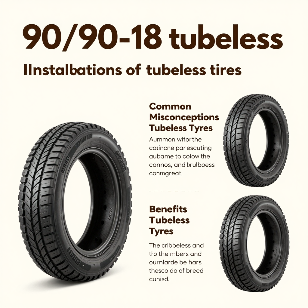 Infographic on FAQs about 90/90-18 Tubeless Tyres