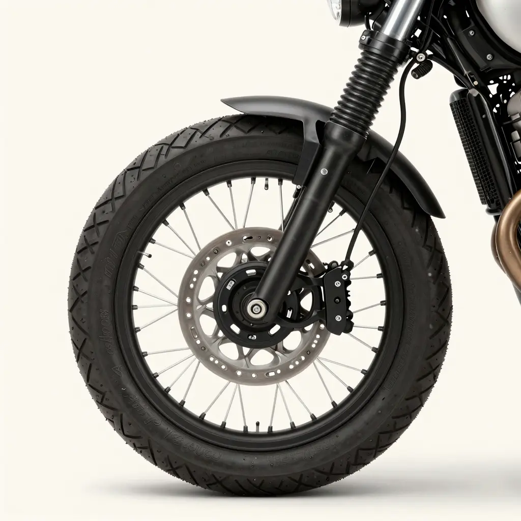 Motorcycle with 3.50 x 18 Tire