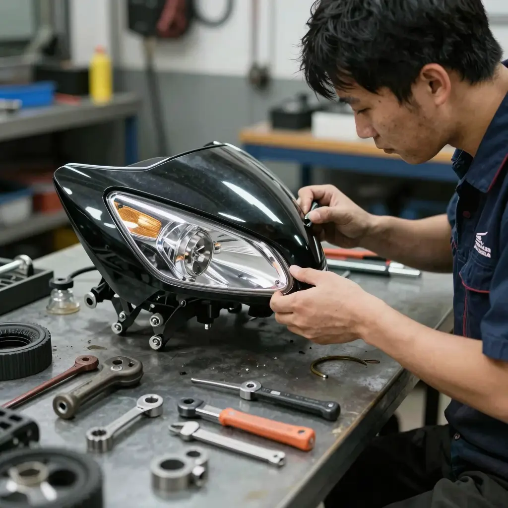 Installing Honda Elite 80 Headlight Fairing