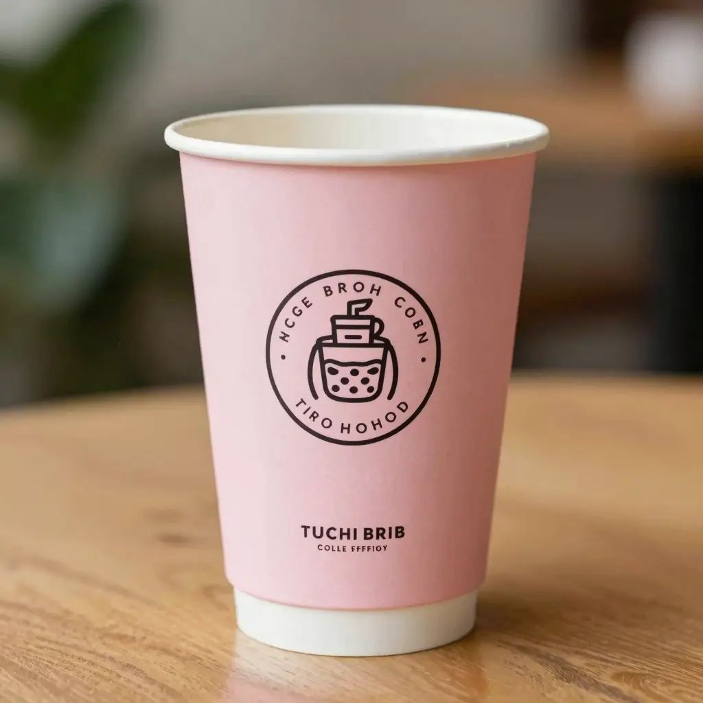 Light Pink Disposable Paper Cup
