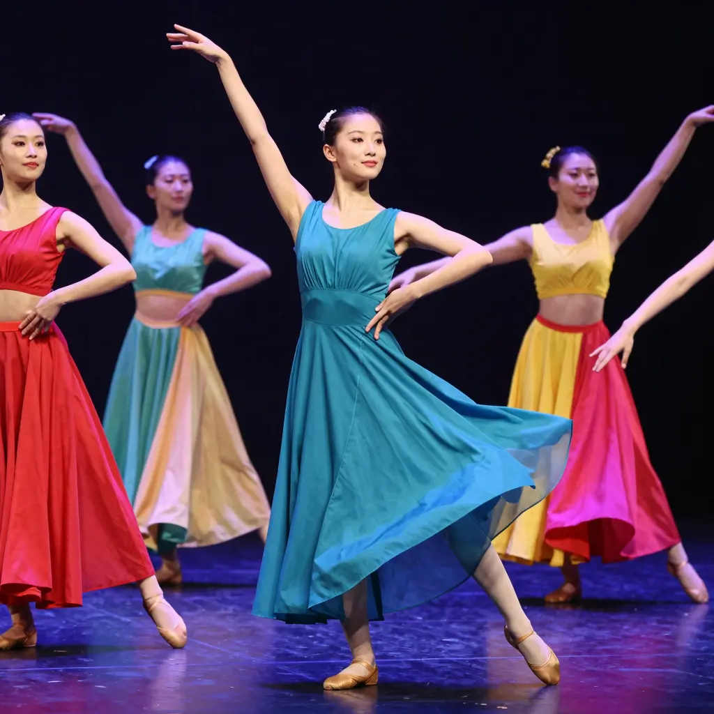 Artistic representation of colorful dance costumes enhancing performance